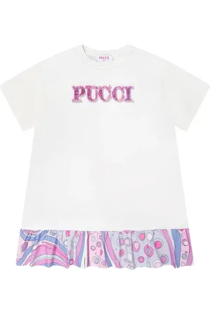 PUCCI Junior Printed stretch-cotton dress