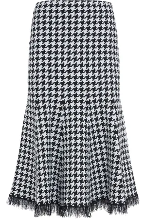 Alexander McQueen Houndstooth midi skirt