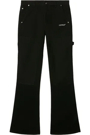 OFF-WHITE Logo-embroidered trousers