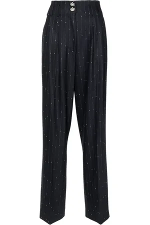 GENNY High-waisted pinstriped trousers