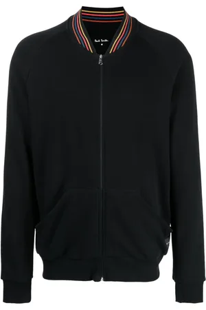 Paul Smith Striped-collar logo-patch jacket