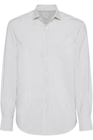Brunello Cucinelli Striped poplin shirt