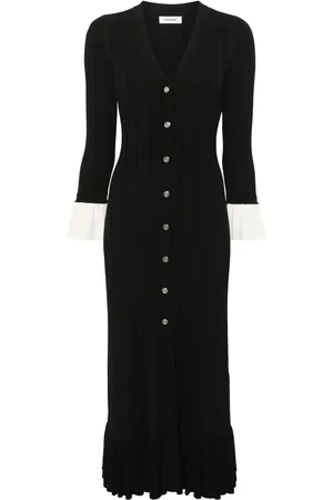 Sandro Ruffled midi dress