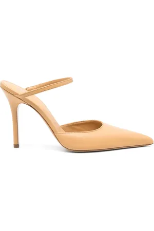 Gia Borghini 100mm The Point Nude mules