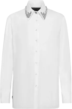 Philipp Plein Crystal-embellished cotton shirt