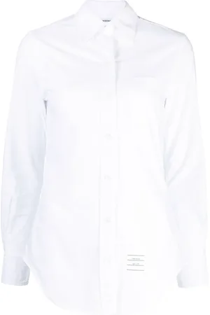 Thom Browne Logo-appliqu?? cotton shirt