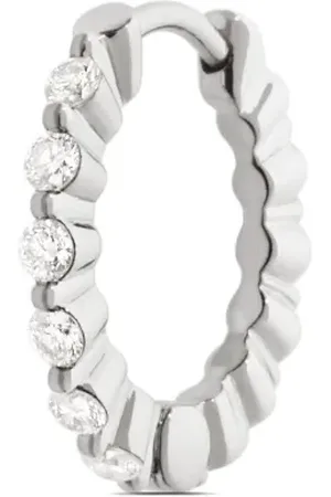 Maria Black 14K white gold True Romance 10 diamond huggie earring