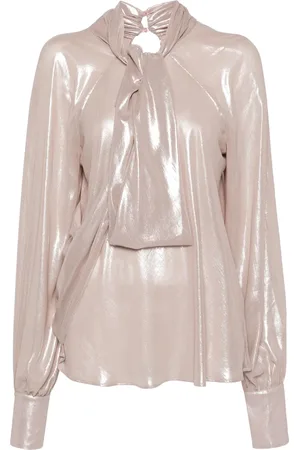 GENNY Draped chiffon top