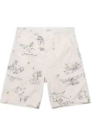 ENGINEERED GARMENTS Graphic-print cotton shorts