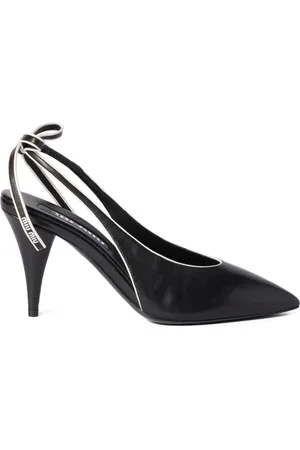 Miu Miu 85mm bow-detail slingback pumps