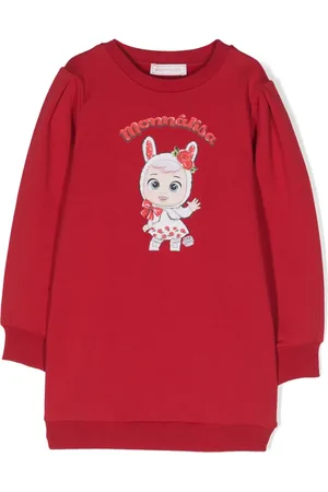 MONNALISA Cry Babies stretch-cotton sweatshirt dress