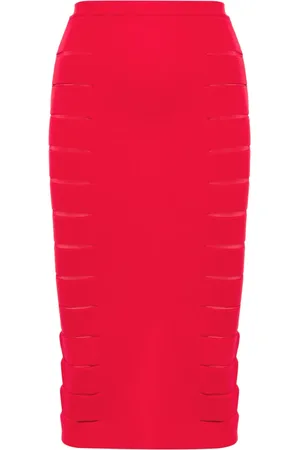 GENNY Cut-out midi skirt