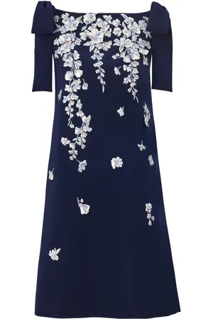 Carolina Herrera Floral embroidered shift dress
