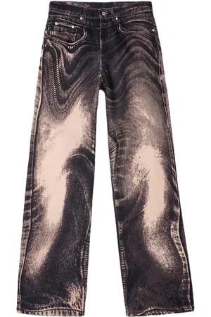 Camper Melting-effect mid-rise straight-leg jeans