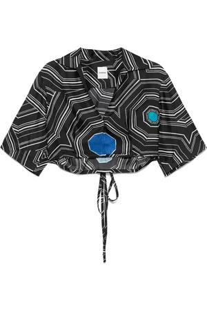 Sandro Geometric-print blouse