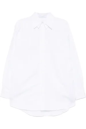 Recto Double-collar striped shirt
