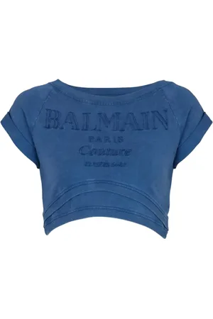Balmain Cotton cropped t-shirt