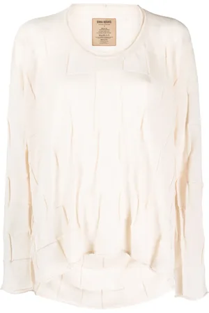 UMA WANG Square-pattern knitted top
