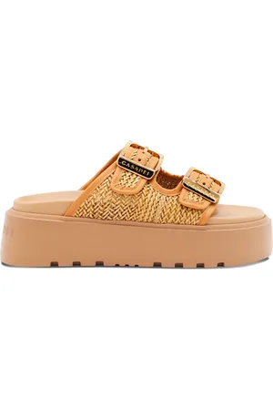 Casadei Birky Ale woven platform sandals