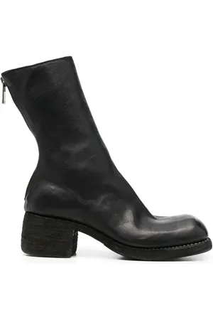 GUIDI Rear-zip horse leather boots