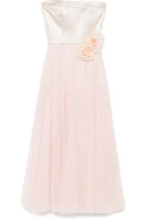 Parlor Floral-appliqu?? gown