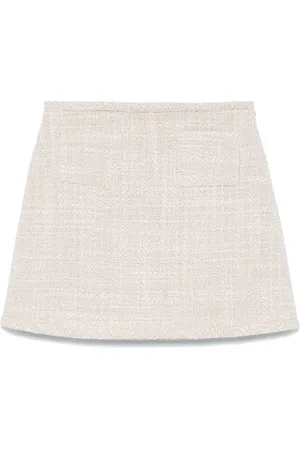 THEORY A-line tweed mini skirt