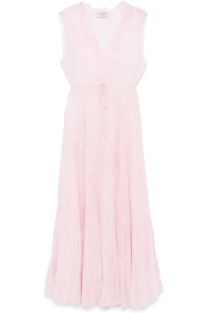 Ermanno Firenze Pliss??-detailed maxi dress