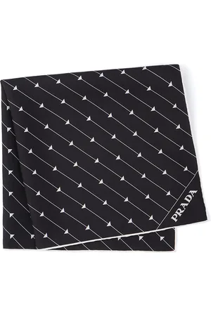 Prada Triangle-logo twill scarf