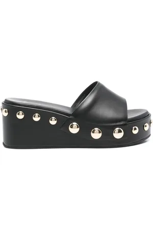 Maje 65mm stud-detailed mules