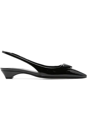 Prada Patent-leather slingback pumps