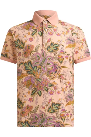 Etro Printed cotton polo shirt
