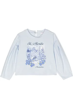 MONNALISA Graphic-print long-sleeve T-shirt