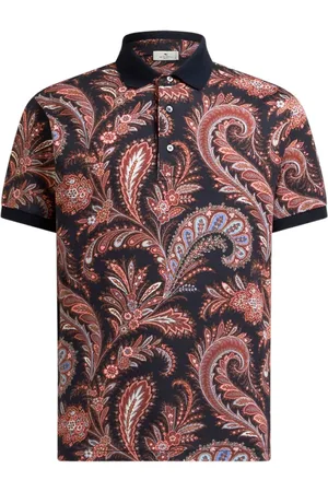 Etro Paisley-print cotton polo shirt