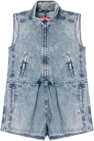 Diesel J-Annet denim sleeveless jumpsuit