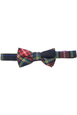 Romano Plaid-checked bow tie