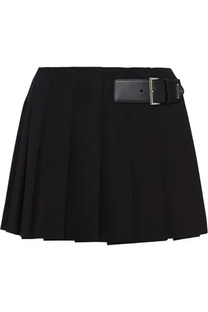 Prada Pleated gabardine miniskirt
