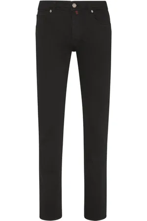 BILLIONAIRE Logo-embroidered straight-cut jeans