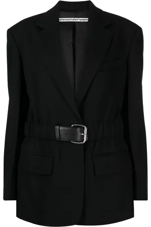 Alexander Wang Belted wool-canvas blazer
