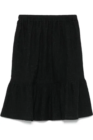 Le pandorine Crinkled midi skirt