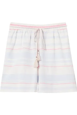 Twin-Set Striped drawstring shorts