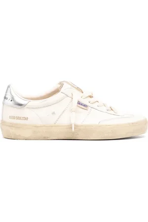 Golden Goose Soul Star distressed glittered sneakers