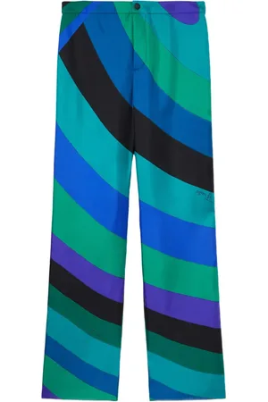 Puccini Iride-print wide-leg trousers