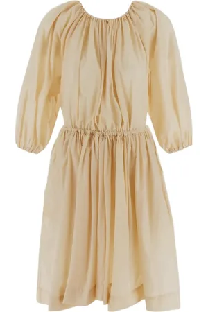 Serafini Pleat-detail midi dress