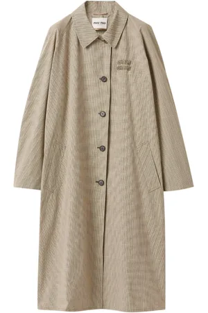 Miu Miu Logo-patch trench coat