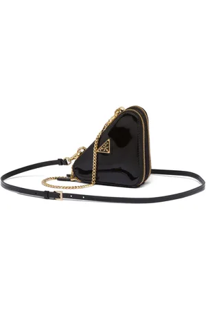 Prada Triangle-logo leather mini pouch