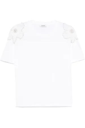 Sandro Floral-appliqu?? T-shirt