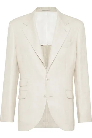 Brunello Cucinelli Single-breasted twill blazer