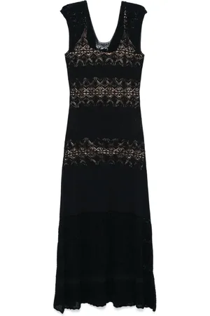 Twin-Set Crochet-detailed maxi dress
