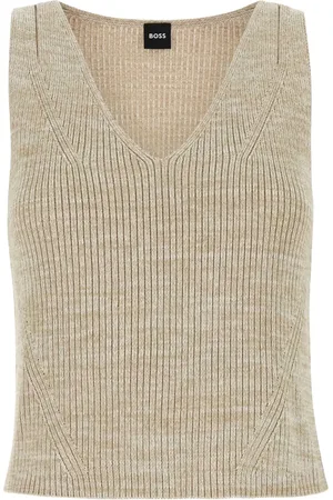 HUGO BOSS M??lange-effect top