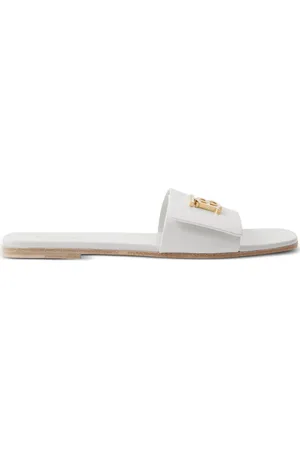 Burberry Monogram-motif leather slides